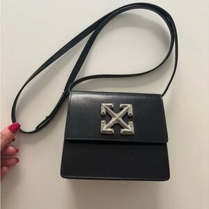 Off-White Jitney Black Crossbody Bag Or Belt Bag EUC